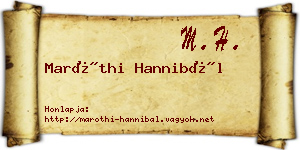 Maróthi Hannibál névjegykártya